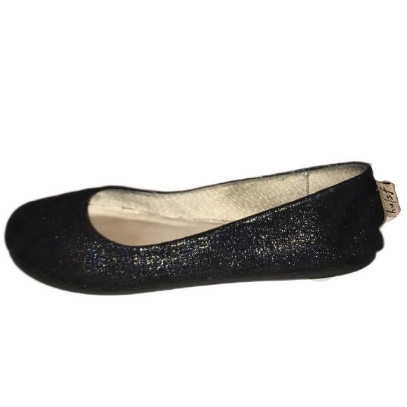 French Sole NY Sloop Black Metallic Leather Ballet Flat Women’s 8 Round Toe - Picture 5 of 12